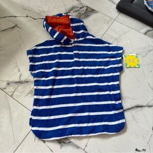 Little Me Blue and White Striped Kids Hoodie